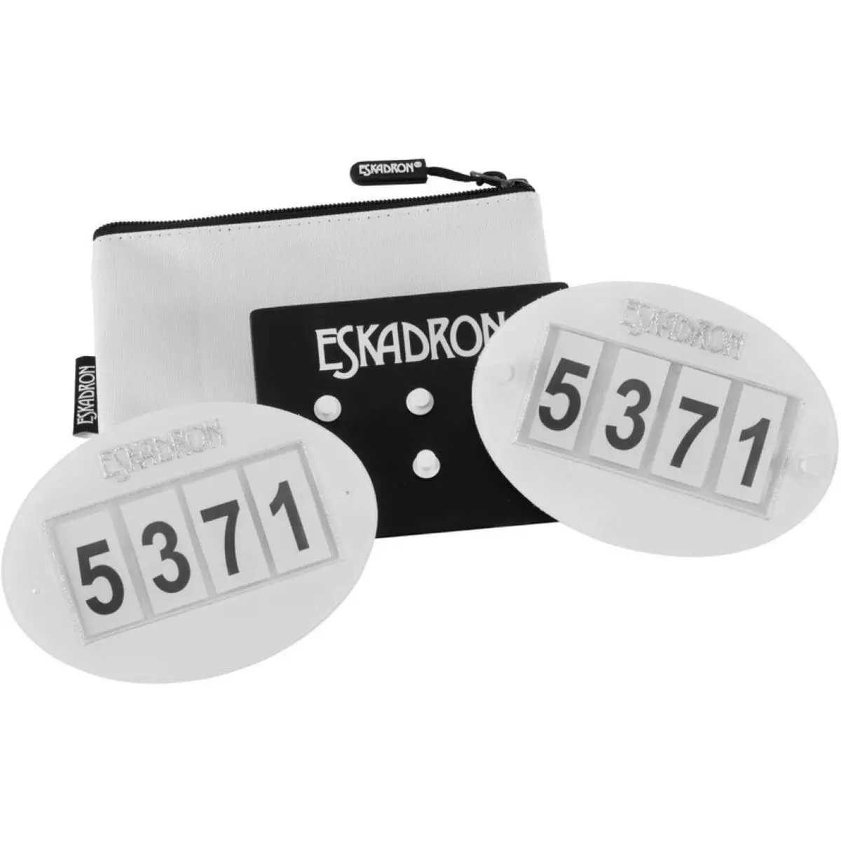 Eskadron Startnummers Quick-Pin 4 Wit 1