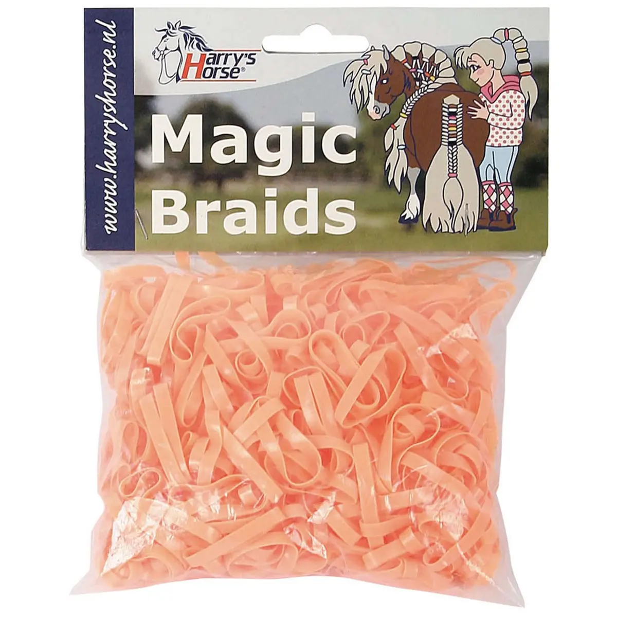 Harry's Horse Haarelastiekjes Magic Braids Zakje Oranje 1