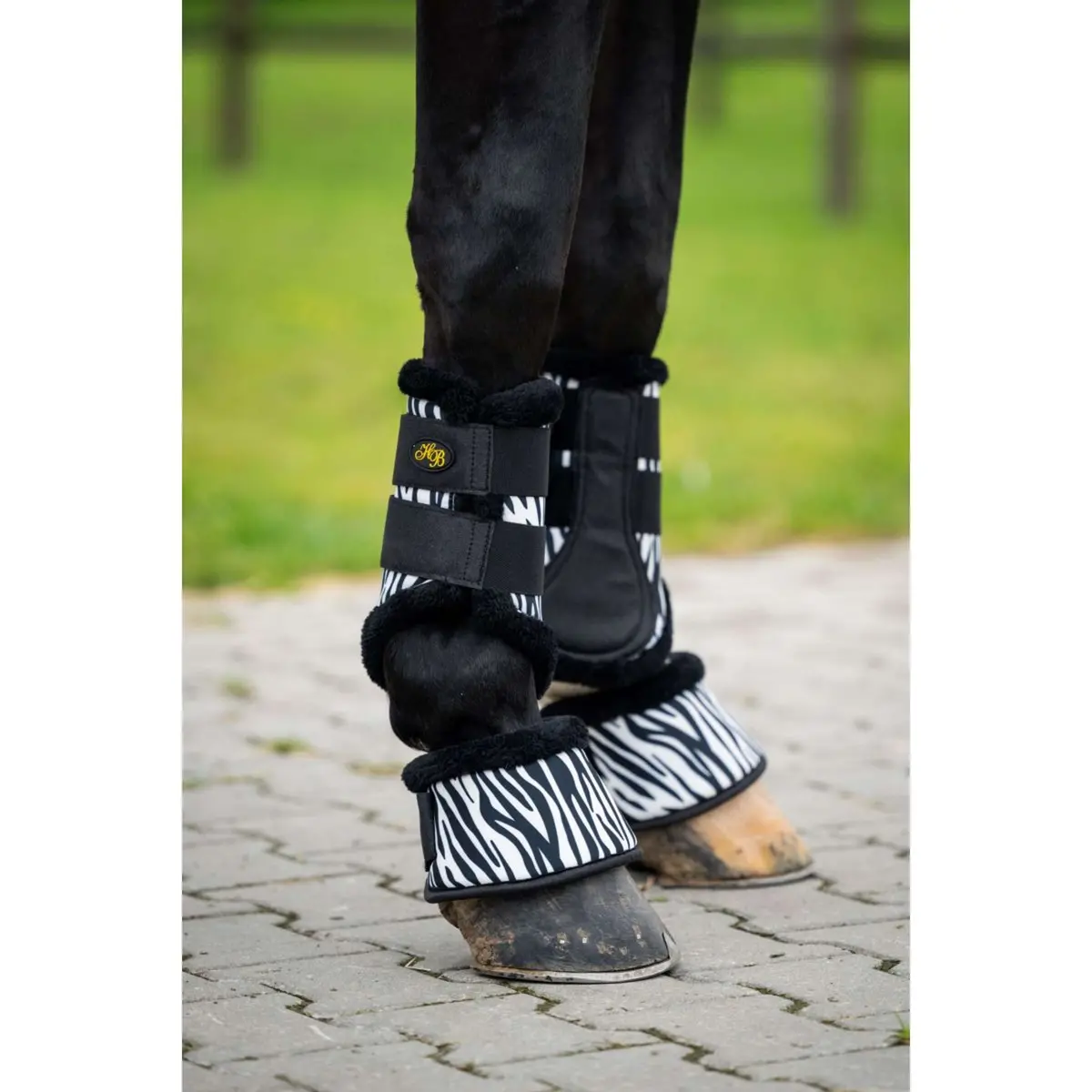 Hb Dressage Boots Zebra Zwart/Wit 1