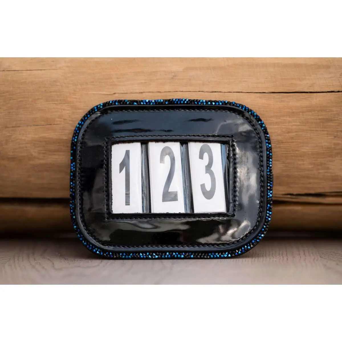 Hb Startnummer Shine Met Glitter Zwart/Navy Glitter 1