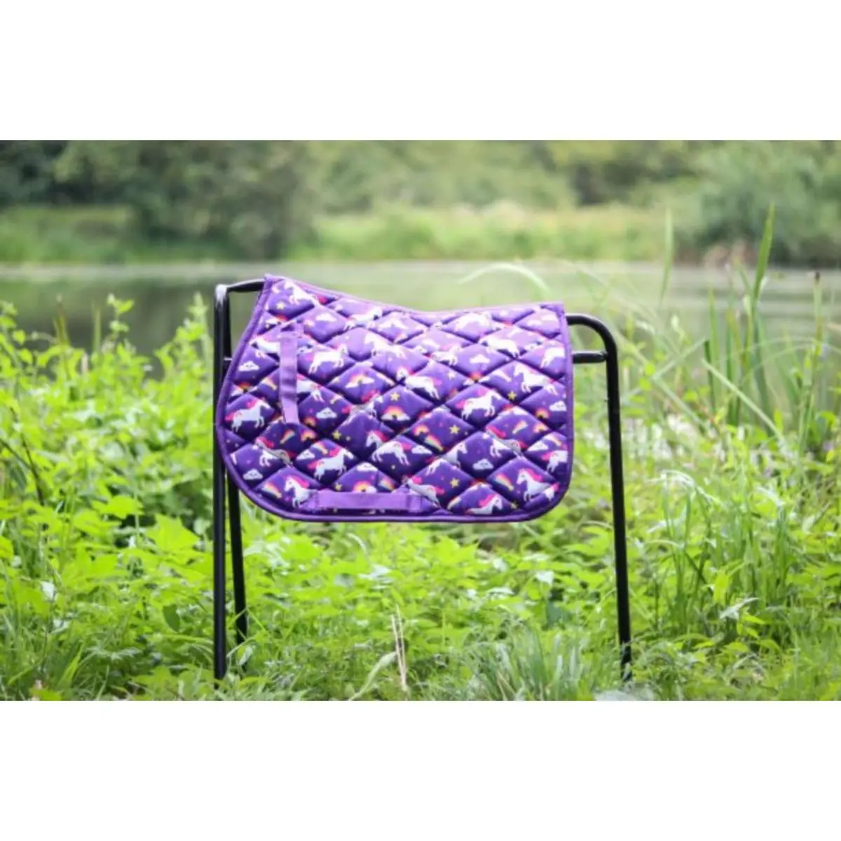Hb Zadeldekje Unicorn Shetland Paars 1