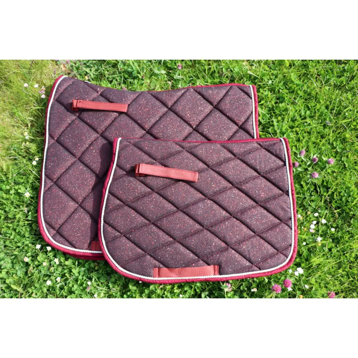 Hb Zadeldekje Sparkling Glitter Springen Burgundy 1