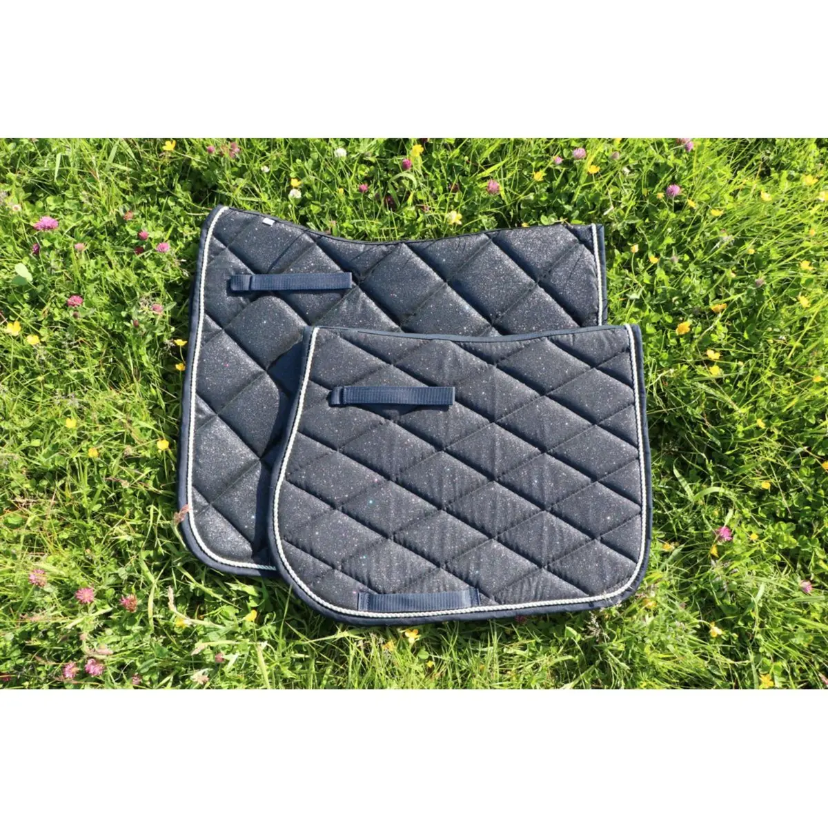 Hb Zadeldekje Sparkling Glitter Springen Navy 1