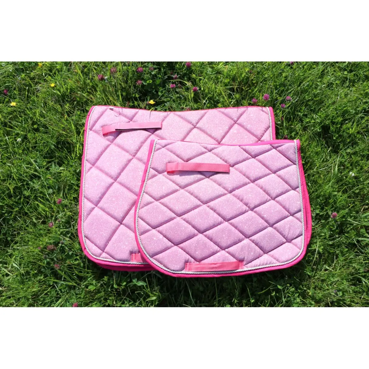 Hb Zadeldekje Sparkling Glitter Dressuur Roze 1