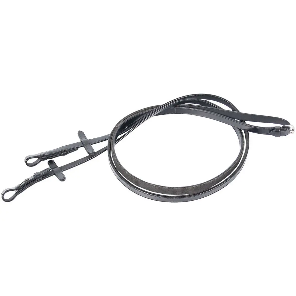 Harry's Horse Teugels Leder Rubber Gevoerd Zwart 1