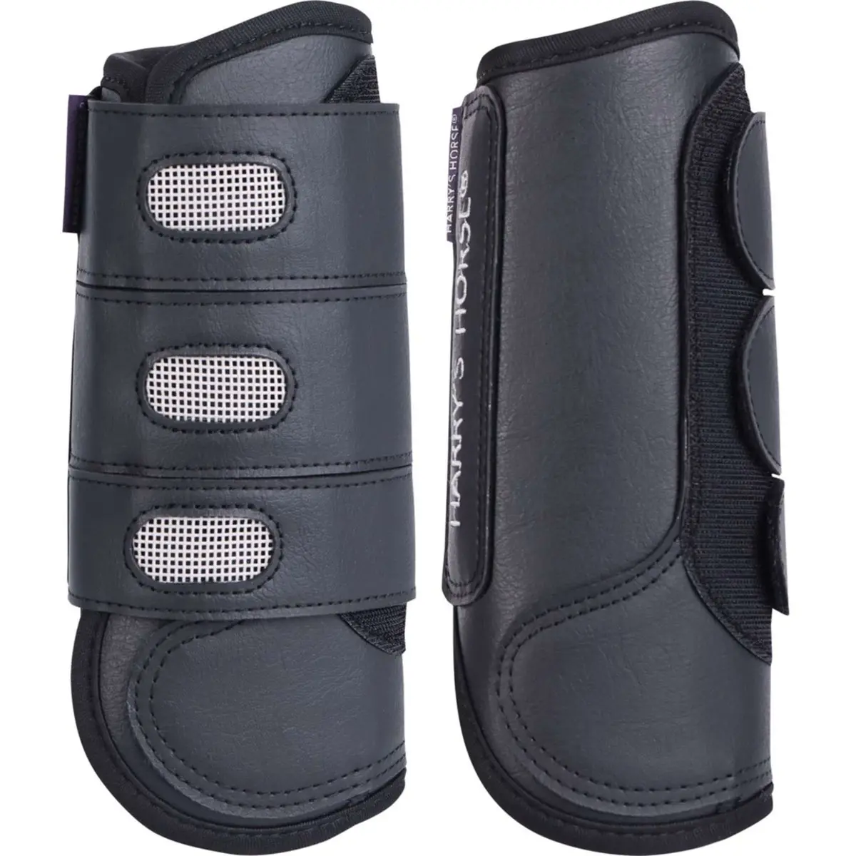 Harry's Horse Beenbeschermers Eventing Front Zwart 1