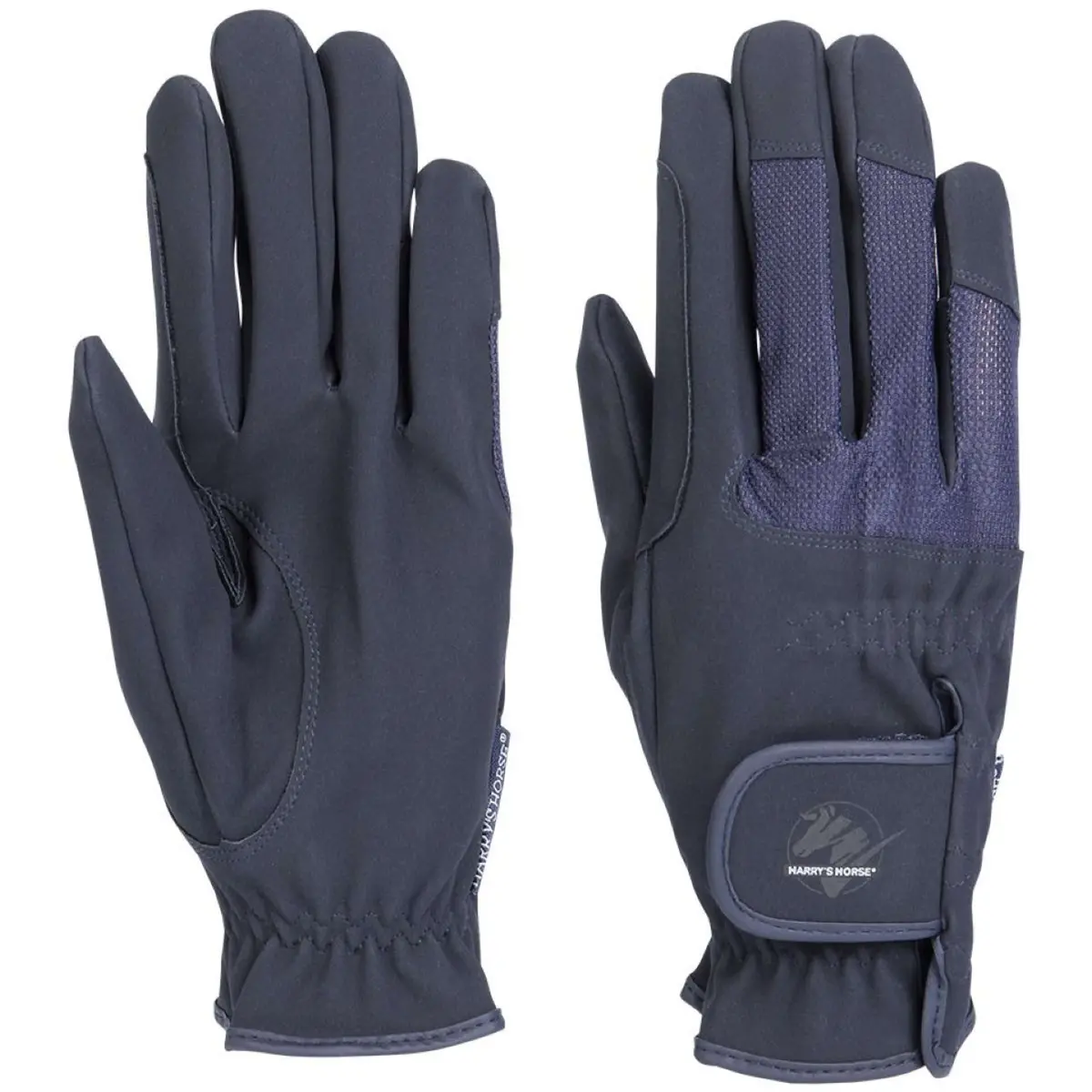 Harry's Horse Rijhandschoenen Domy Suede Mesh Navy 1