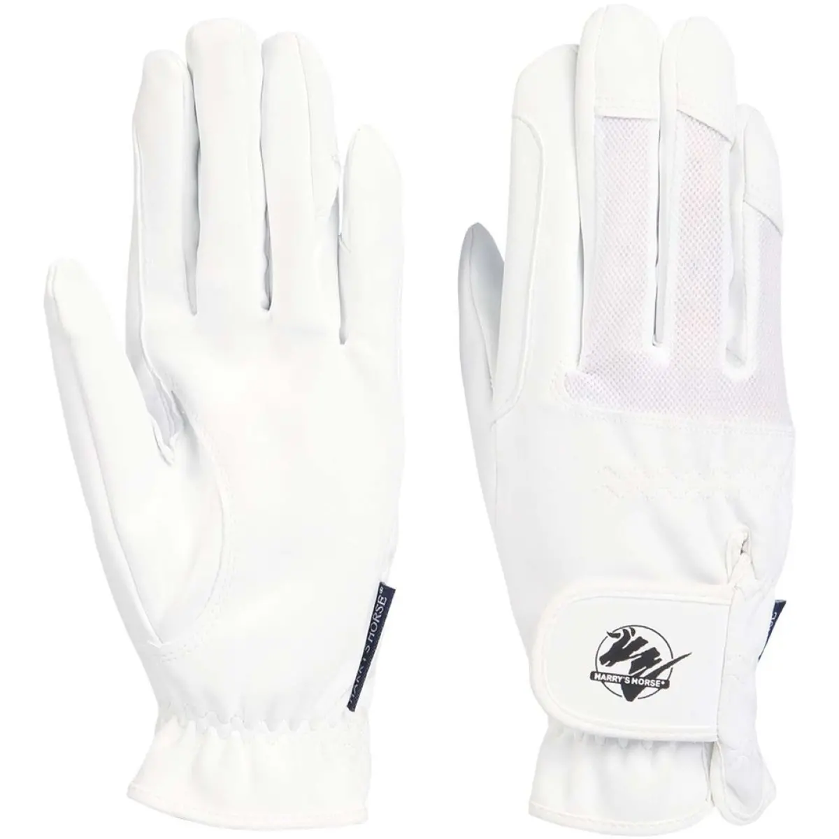 Harry's Horse Rijhandschoenen Domy Suede Mesh Wit 1