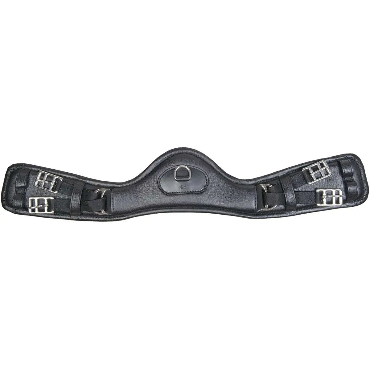 Hkm Ledersingel Dressage Anatomic Zonder Elastiek Zwart 1