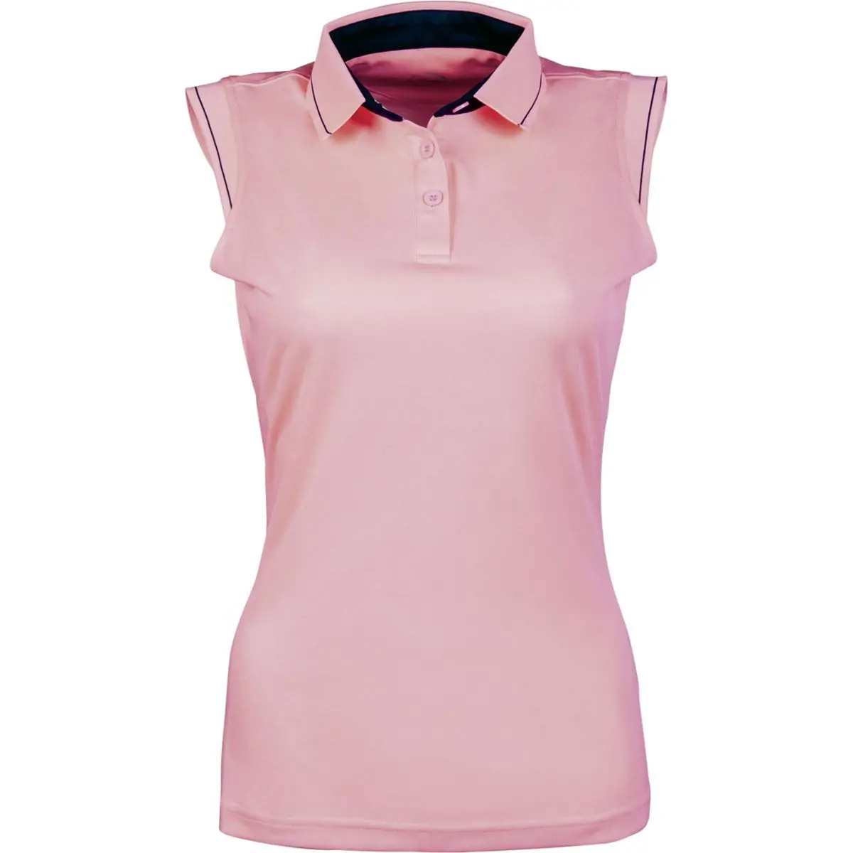Hkm Poloshirt Classico Mouwloos Neon Koraal 1