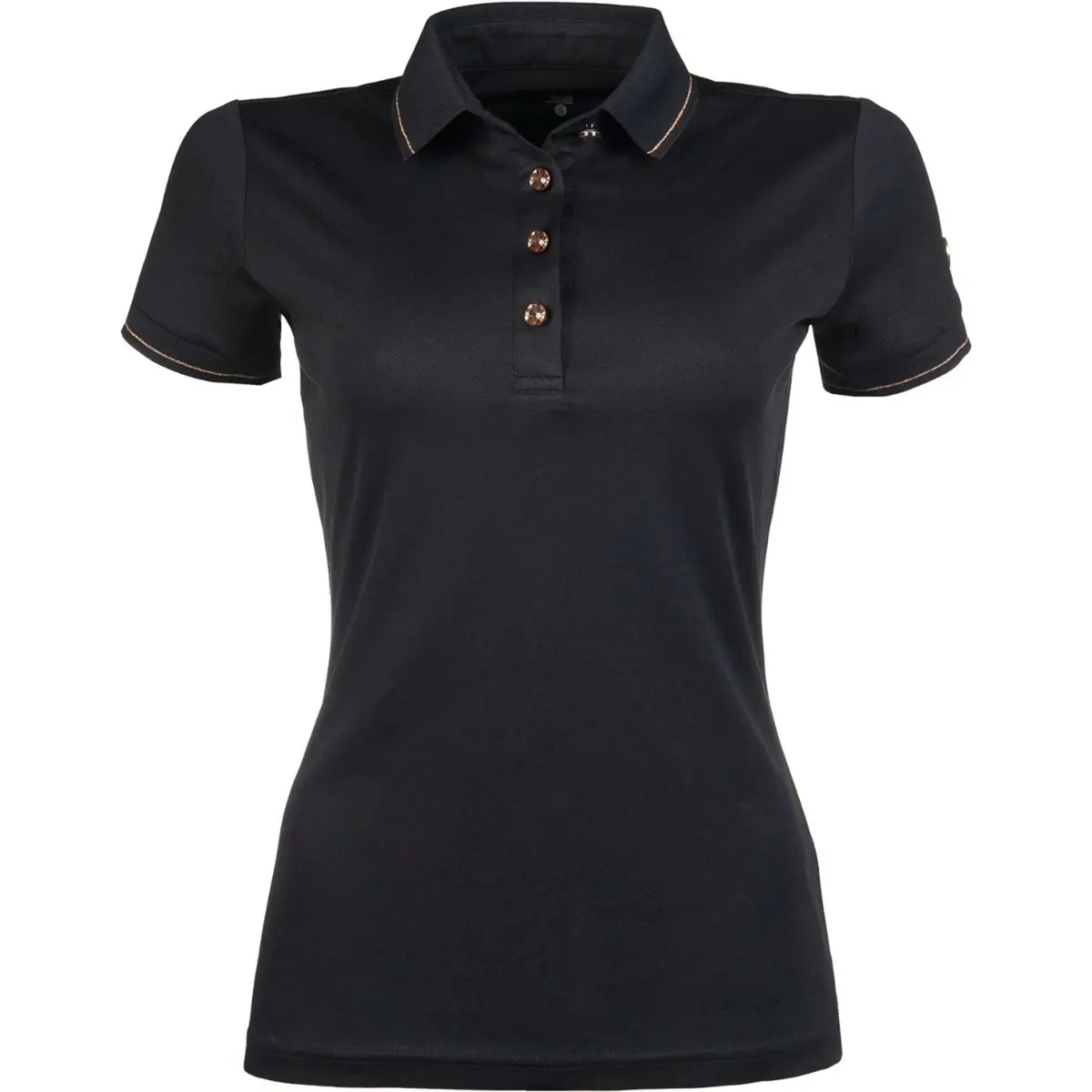 Hkm Poloshirt Rosegold Glamour Zwart/Rosegoud 1