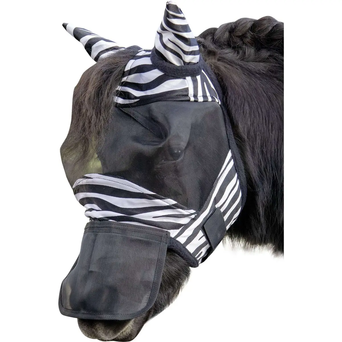 Hkm Vliegenmasker Zebra Zwart/Wit 1