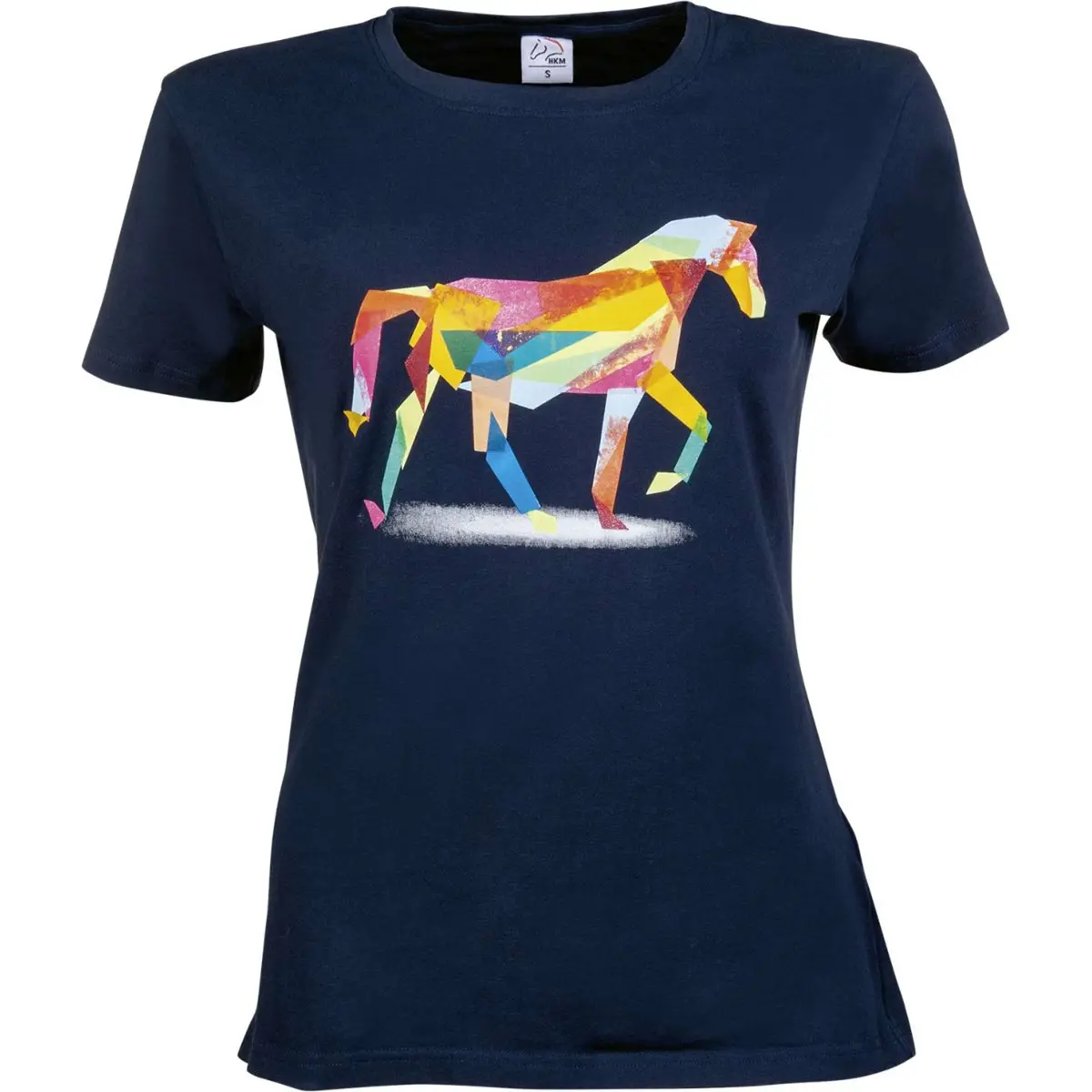 Hkm T-Shirt Colourful Horse Donkerblauw 1