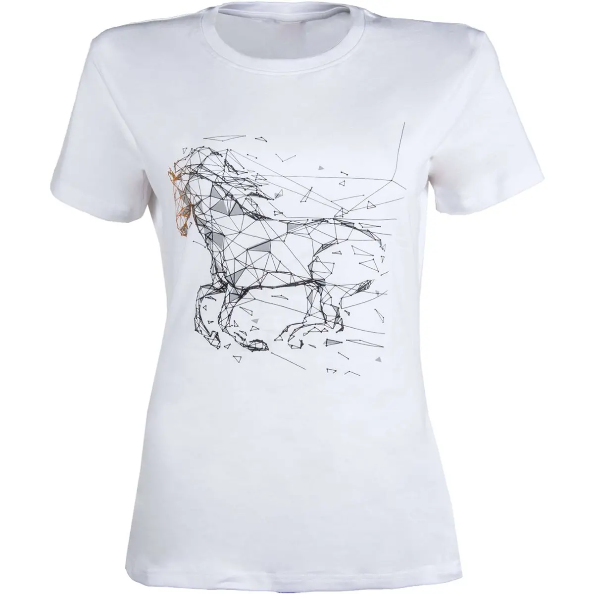 Hkm T-Shirt Geometrical Horse Wit 1