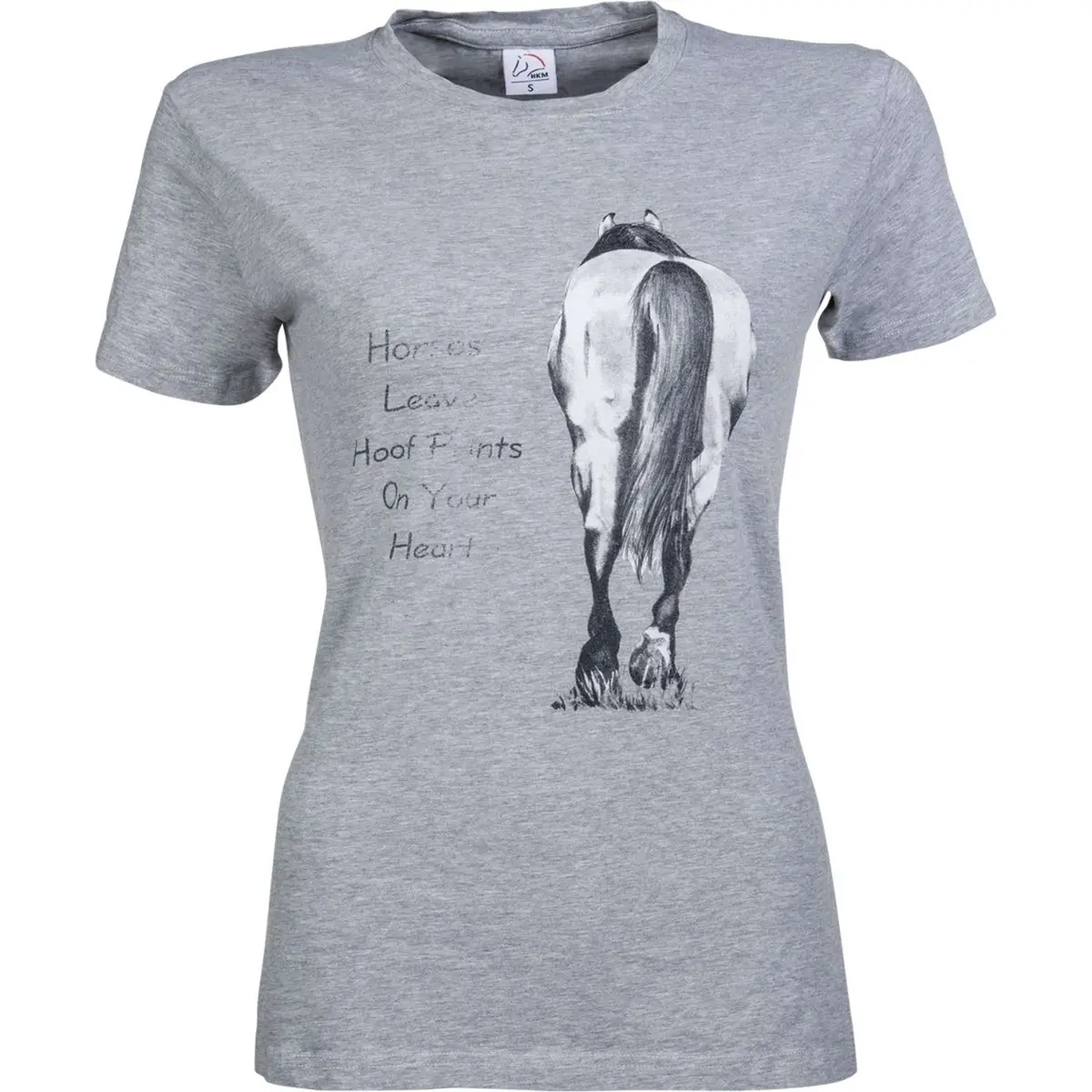 Hkm Shirt Horses Leave Hoofprints Korte Mouwen Grijs 1