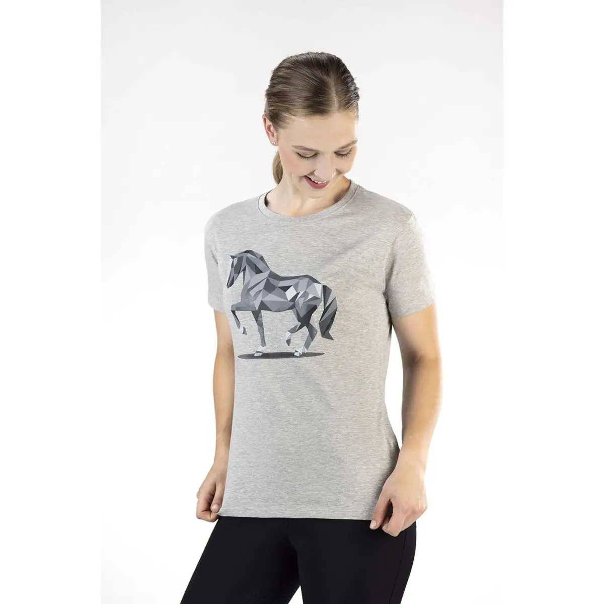 Hkm T-Shirt Graphical Horse Lichtgrijs/Melange 3