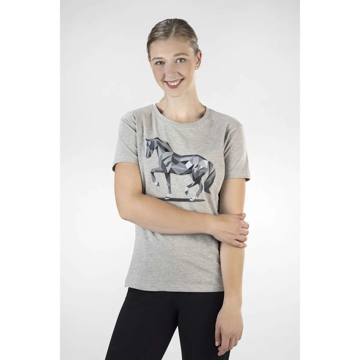 Hkm T-Shirt Graphical Horse Lichtgrijs/Melange 2