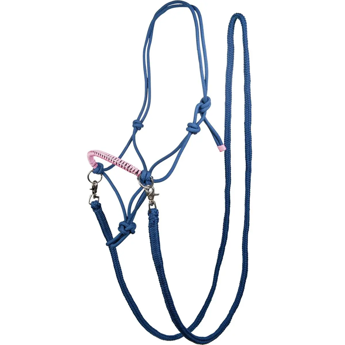 Hkm Touwhalster Deko Met Teugel Azuur/Roze 1