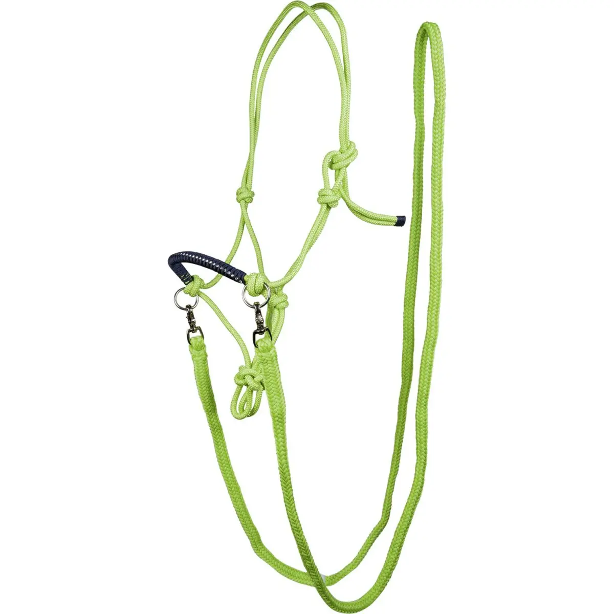 Hkm Touwhalster Deko Met Teugel Lime/Navy 1