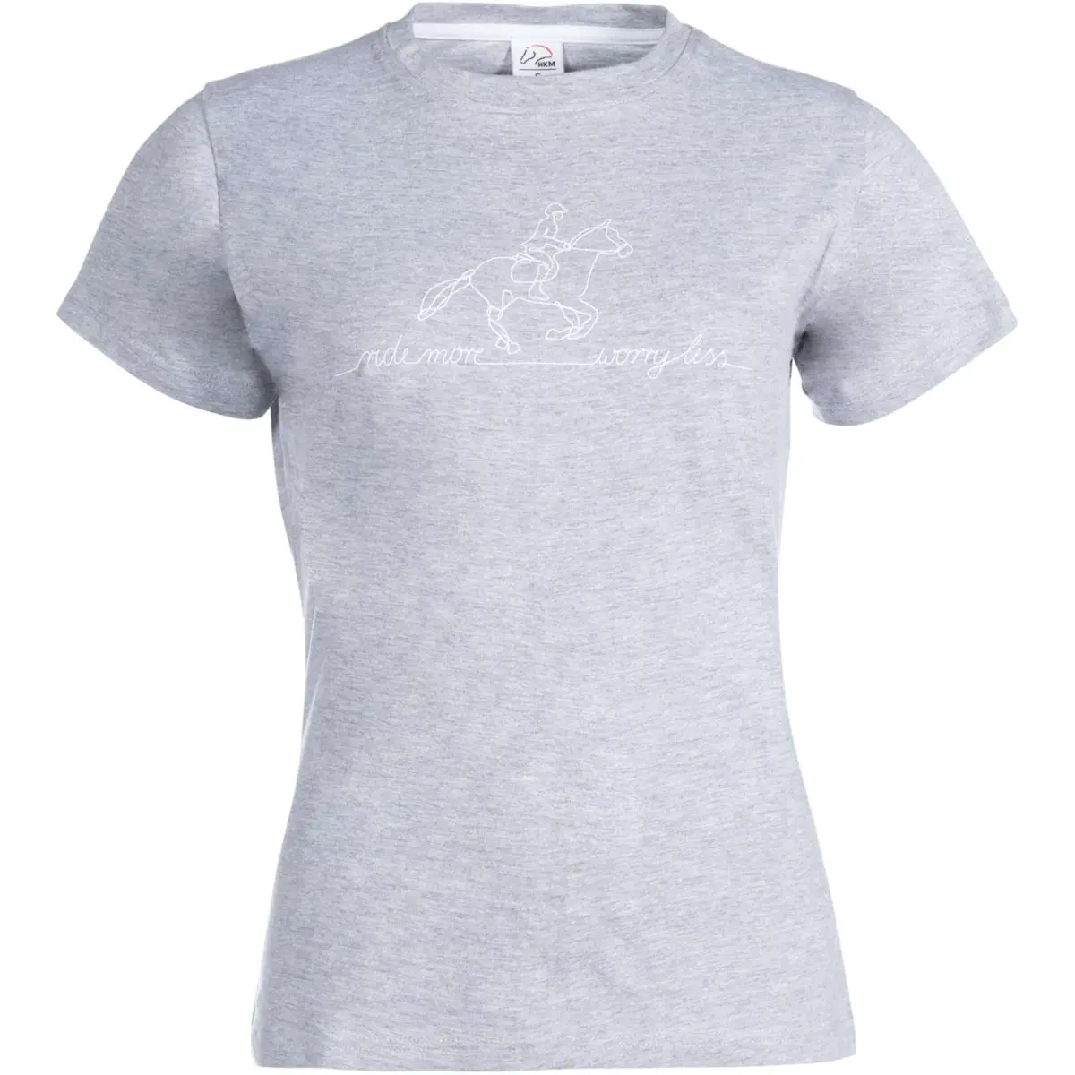 Hkm T-Shirt Ride More Lichtgrijs/Melange 1