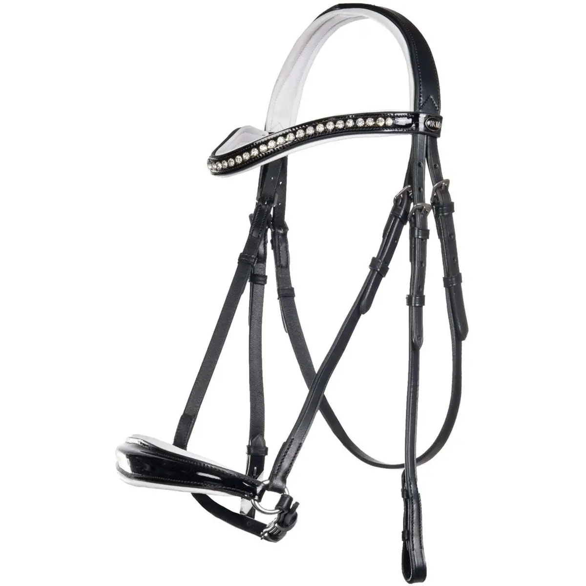 Hkm Hoofdstel Carolin Zwart/Wit 1