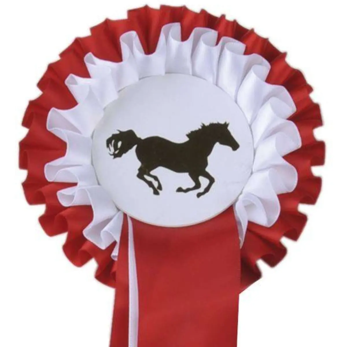 Hkm Rozet 2 Lagen Rood/Wit 1