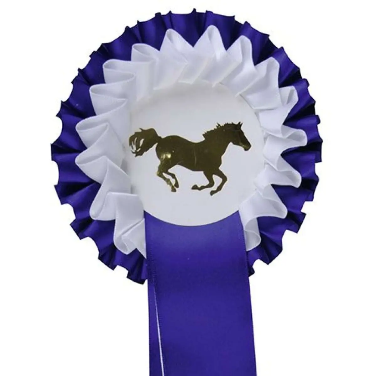 Hkm Rozet 2 Lagen Blauw/Wit 1