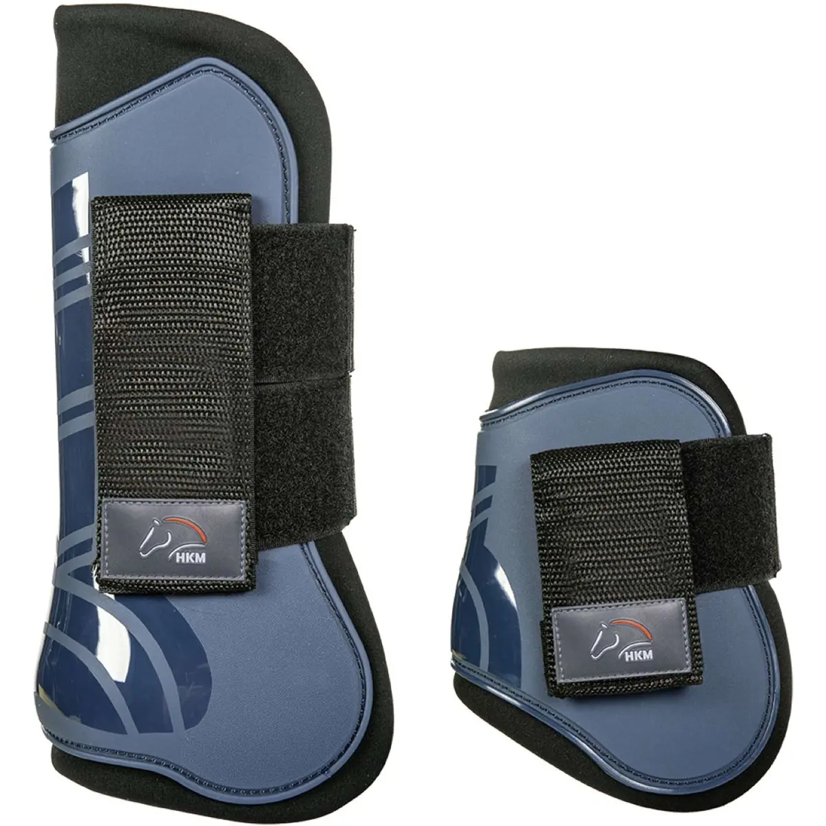 Hkm Peesbeschermers & Strijklappen Genua Set Donkerblauw/Zwart 1