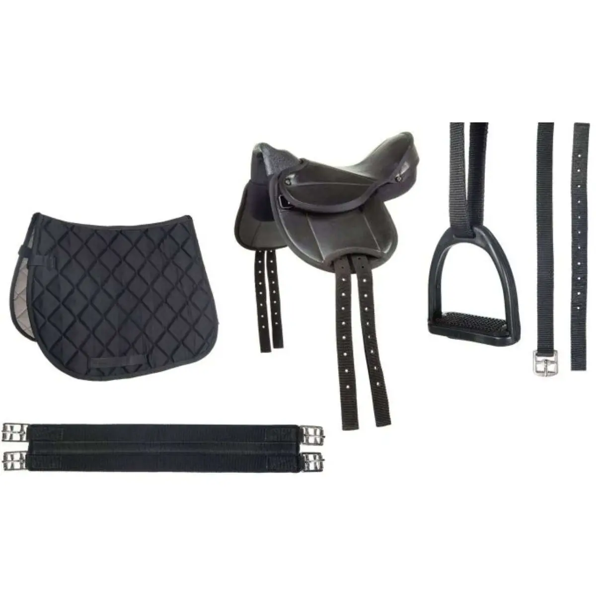 Hkm Ponyzadel Beginner Zwart 1