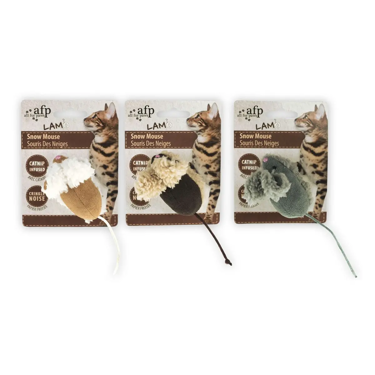 All For Paws Lambswool-Snow Mouse Catnip 1