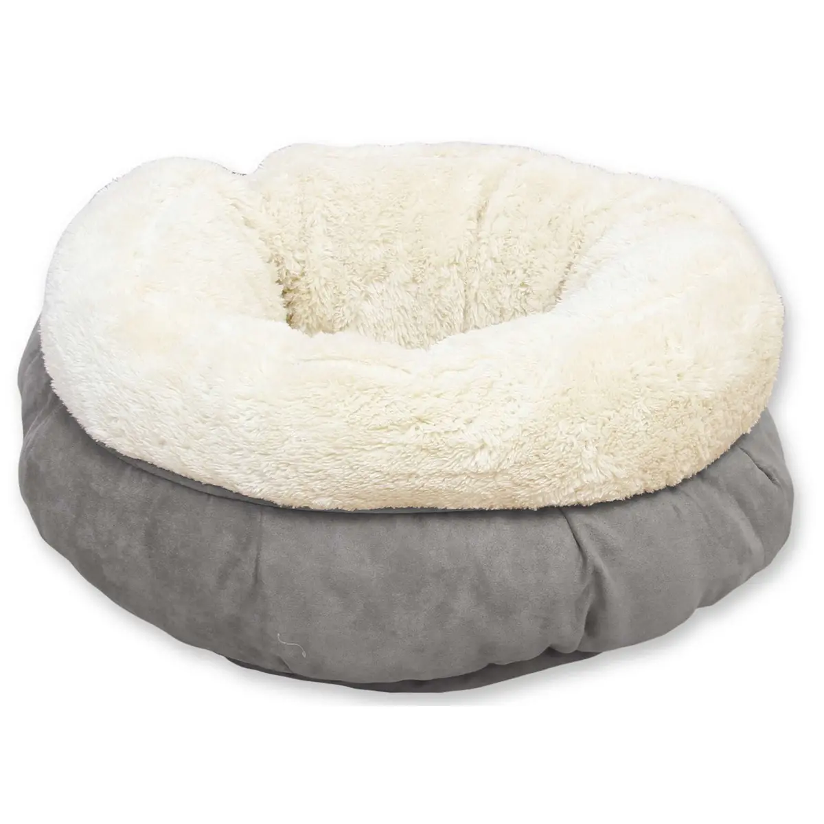All For Paws Lambswool Donut Bed Grijs 1