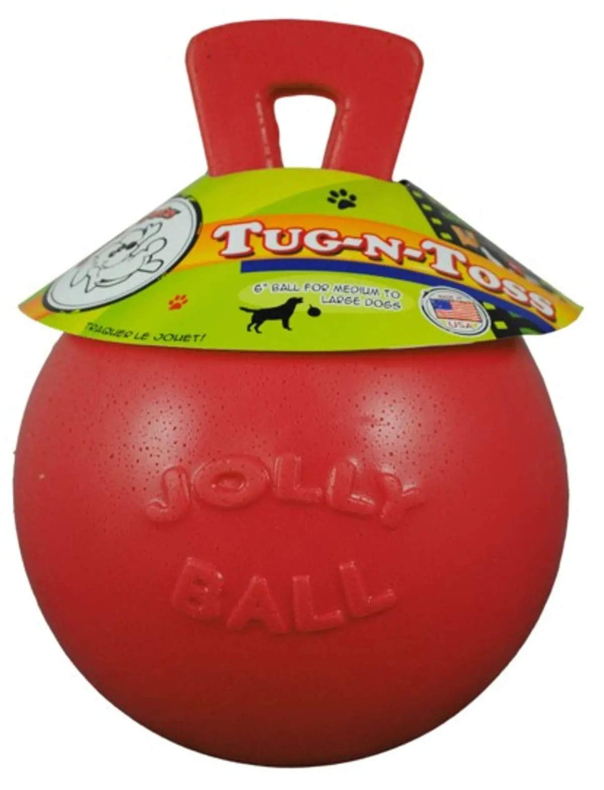 Jolly Ball Tug-N-Toss Rood 1