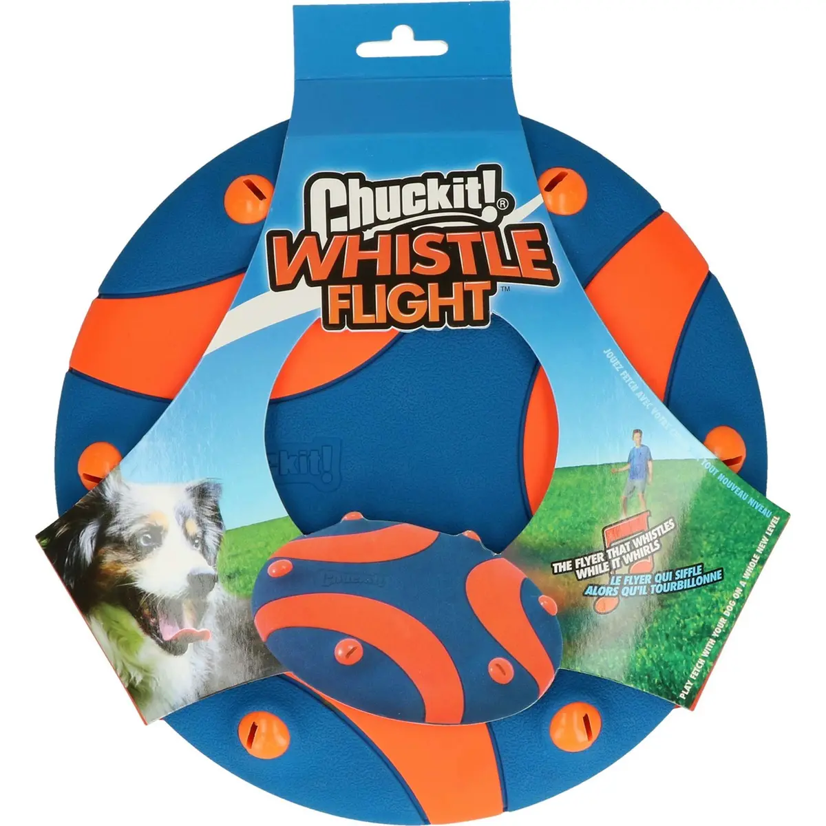 Chuckit Whistle Flight Oranje/Blauw 1