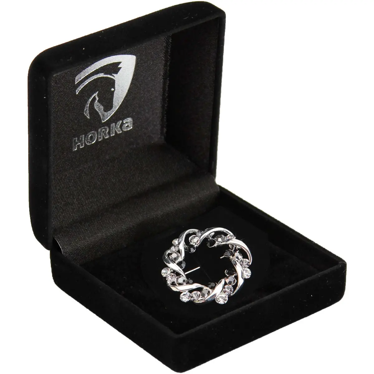 Horka Plastronspeld Crown Zwart/Zilver 1