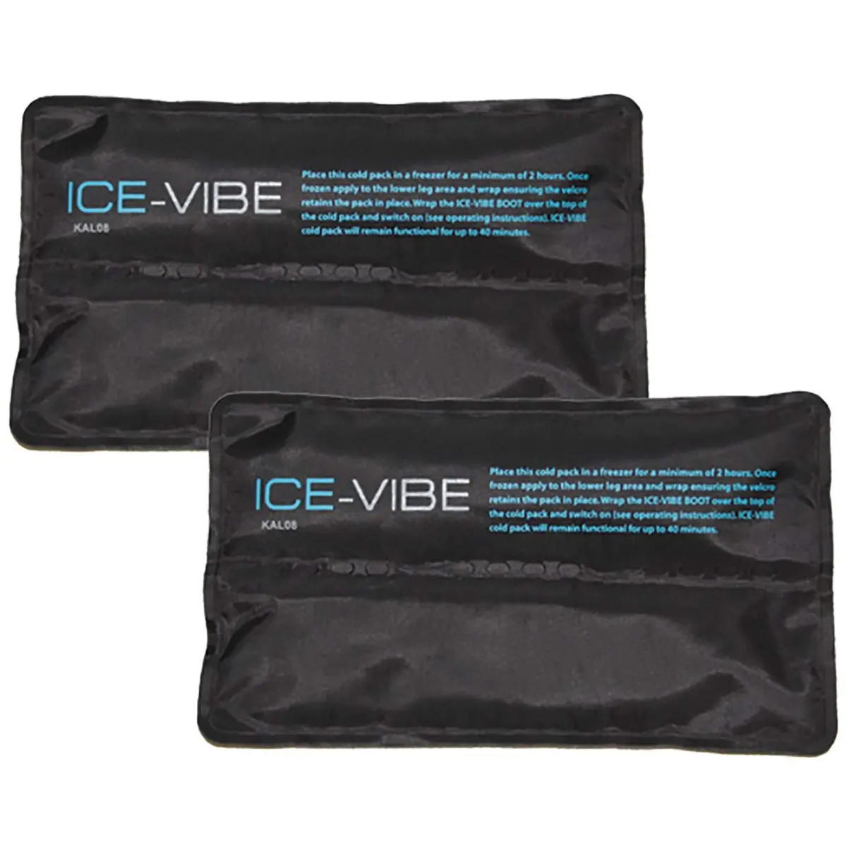 Ice-Vibe Cold Packs Hock 2 Stuks Black/Aqua 1