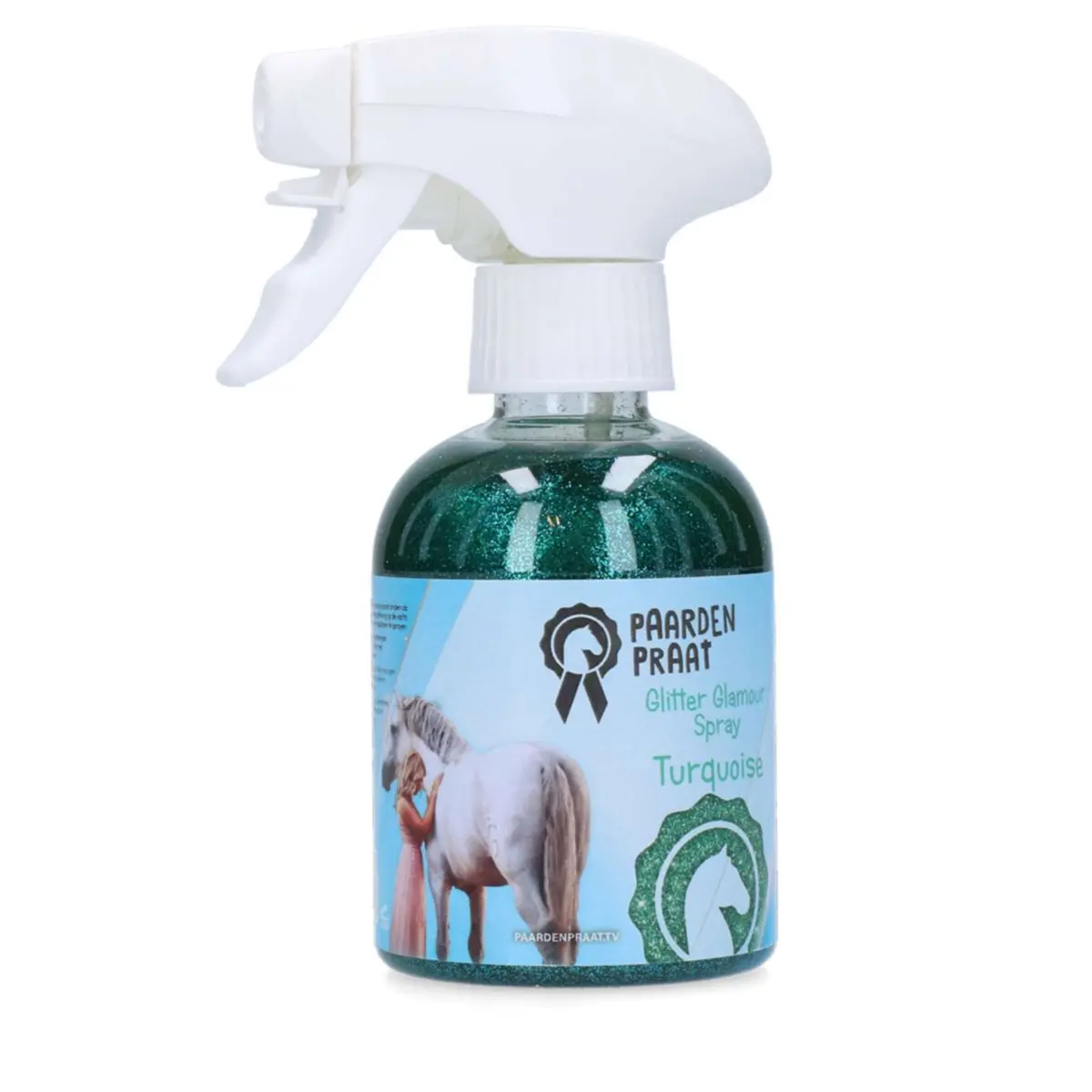 Paardenpraat Spray Glitter Glamour Turquoise 1