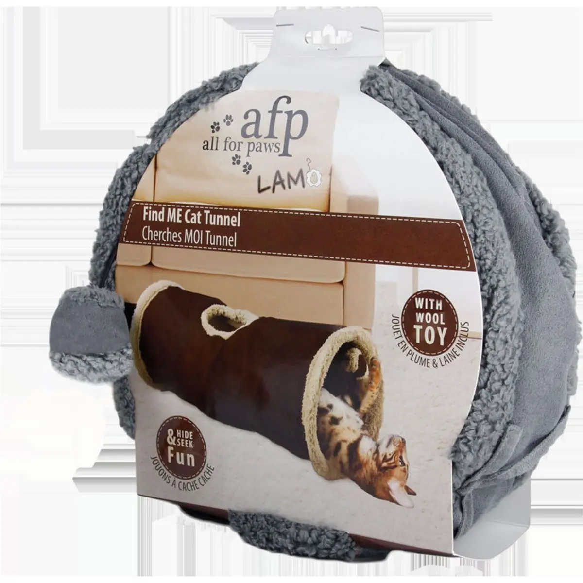 All For Paws Find Me Cat Tunnel Lamswol 1