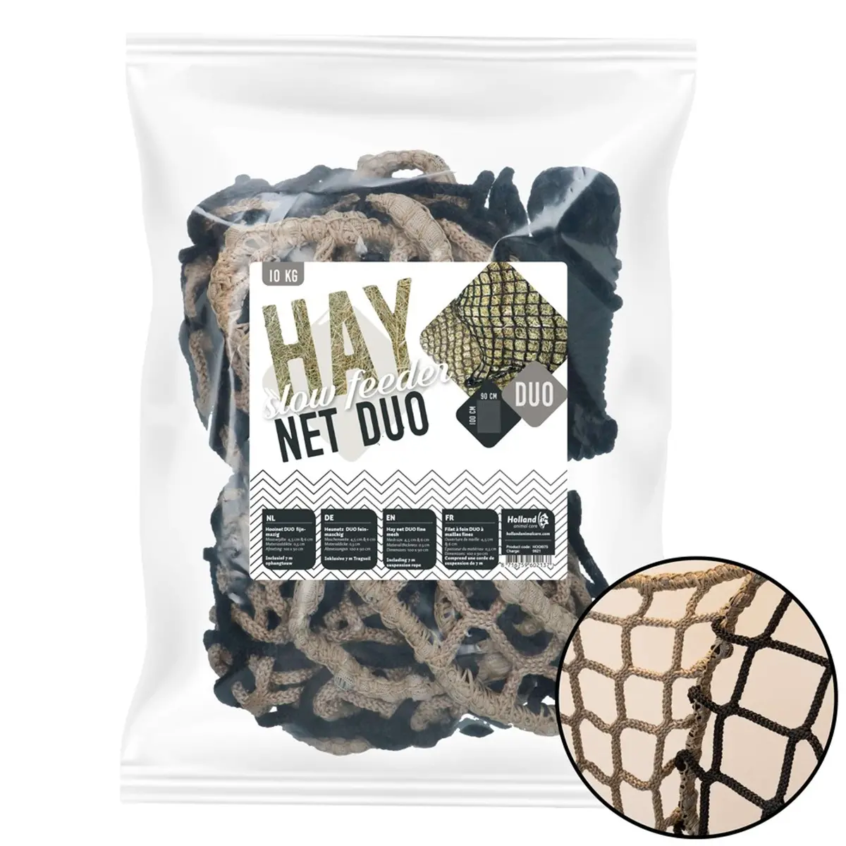 Excellent Hay Slowfeeder Net Duo Zwart/Wit 1