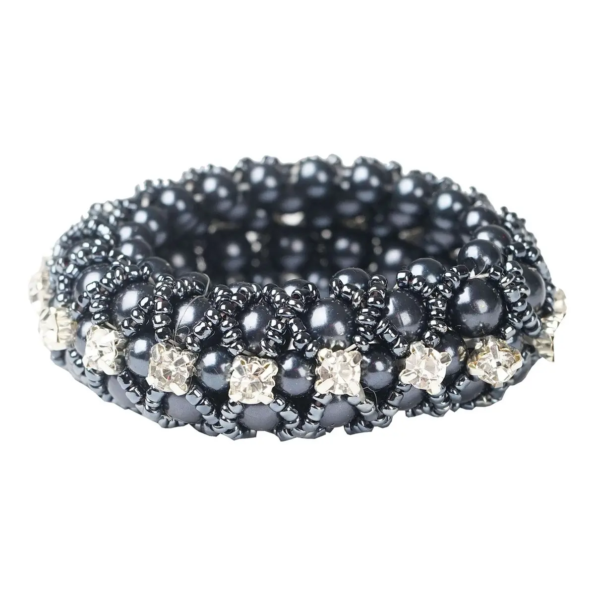 Horka Haar Strik Crystal Pearl Blauw 1