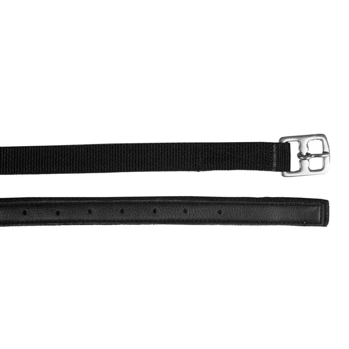 Horka Stijgbeugelriemen Nylon Zwart/Zilver 1