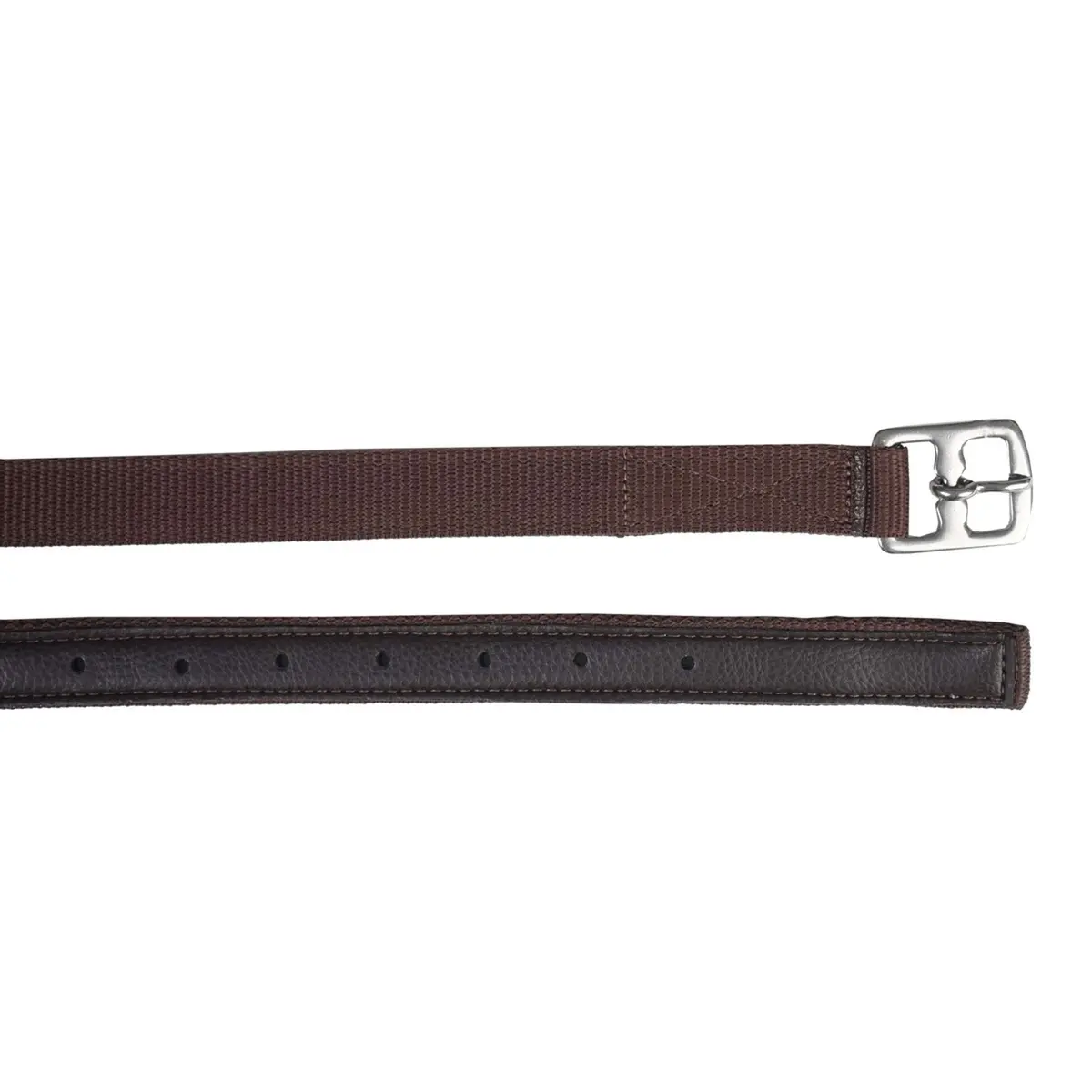 Horka Stijgbeugelriemen Nylon Bruin/Zilver 1