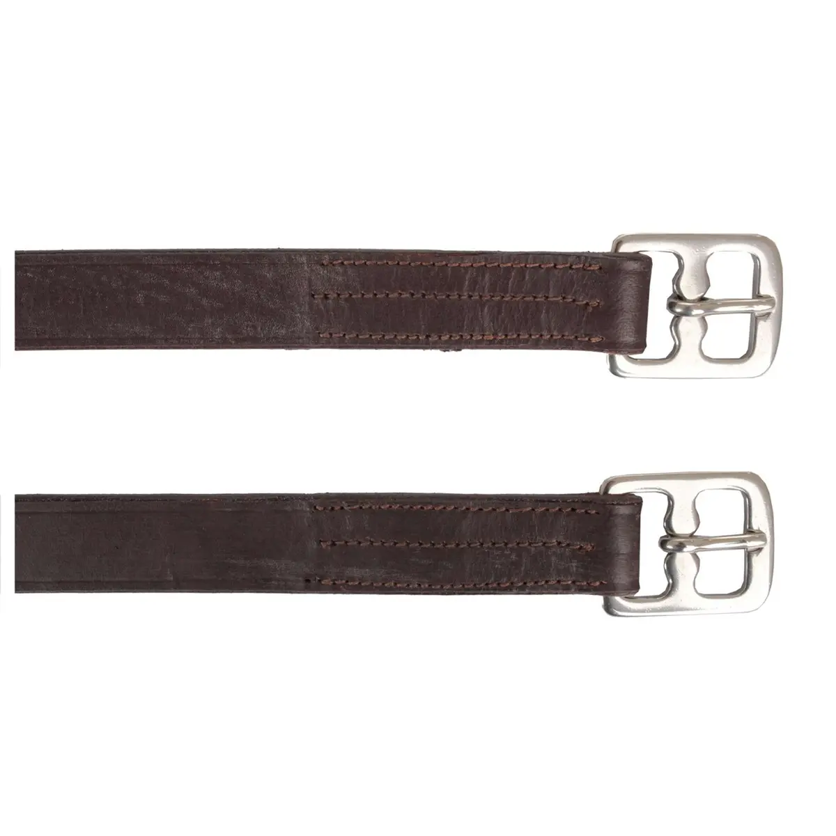 Horka Stijgbeugelriemen Leer Bruin/Zilver 1