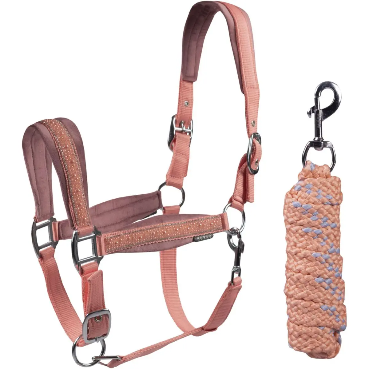 Horka Halsterset Equestrian Pro Crystals & Pearls Rosewood 1