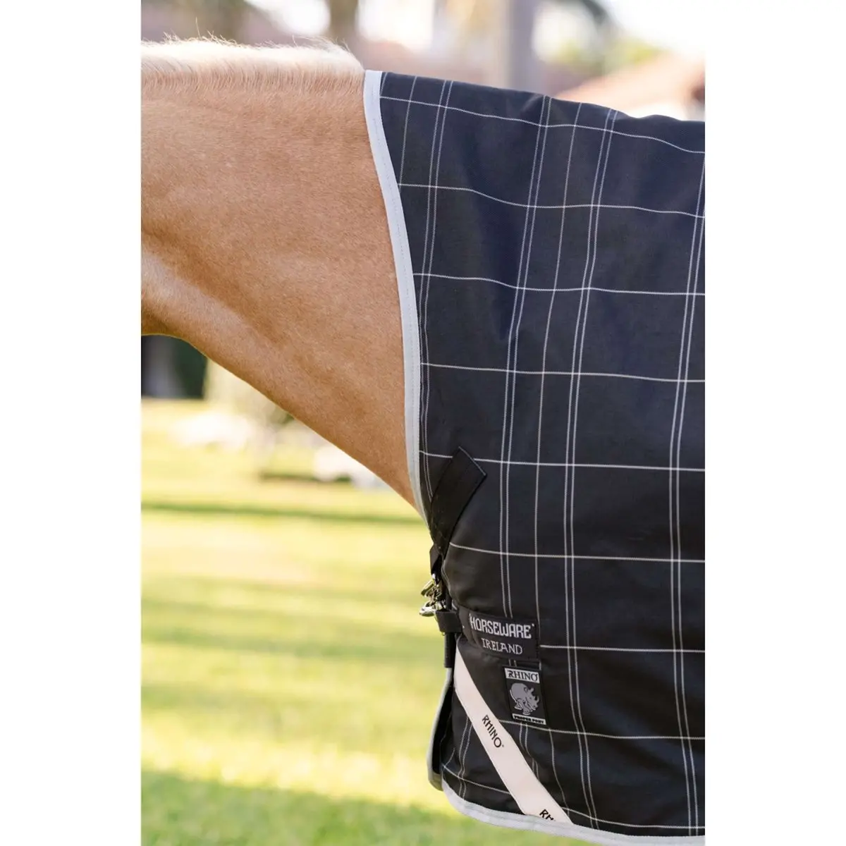 Rhino Wug Turnout Pony 100G Blk/Grey/White Chk/Gray 5