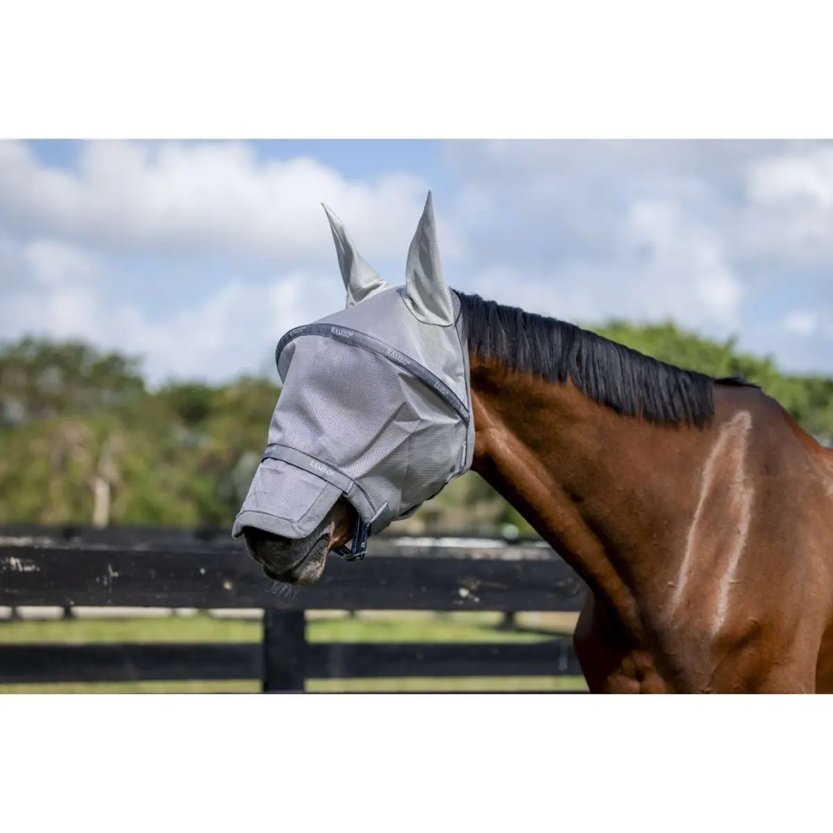 Rambo Fly Mask Silver/Titanium Grey/Silver 1