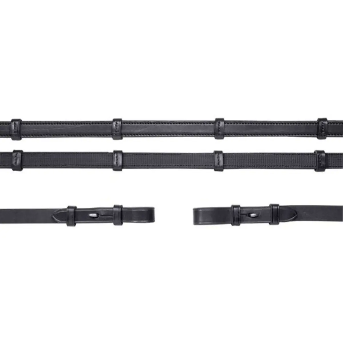 Schockemöhle Teugels Rubber Met Stops Zwart/Zilver 1