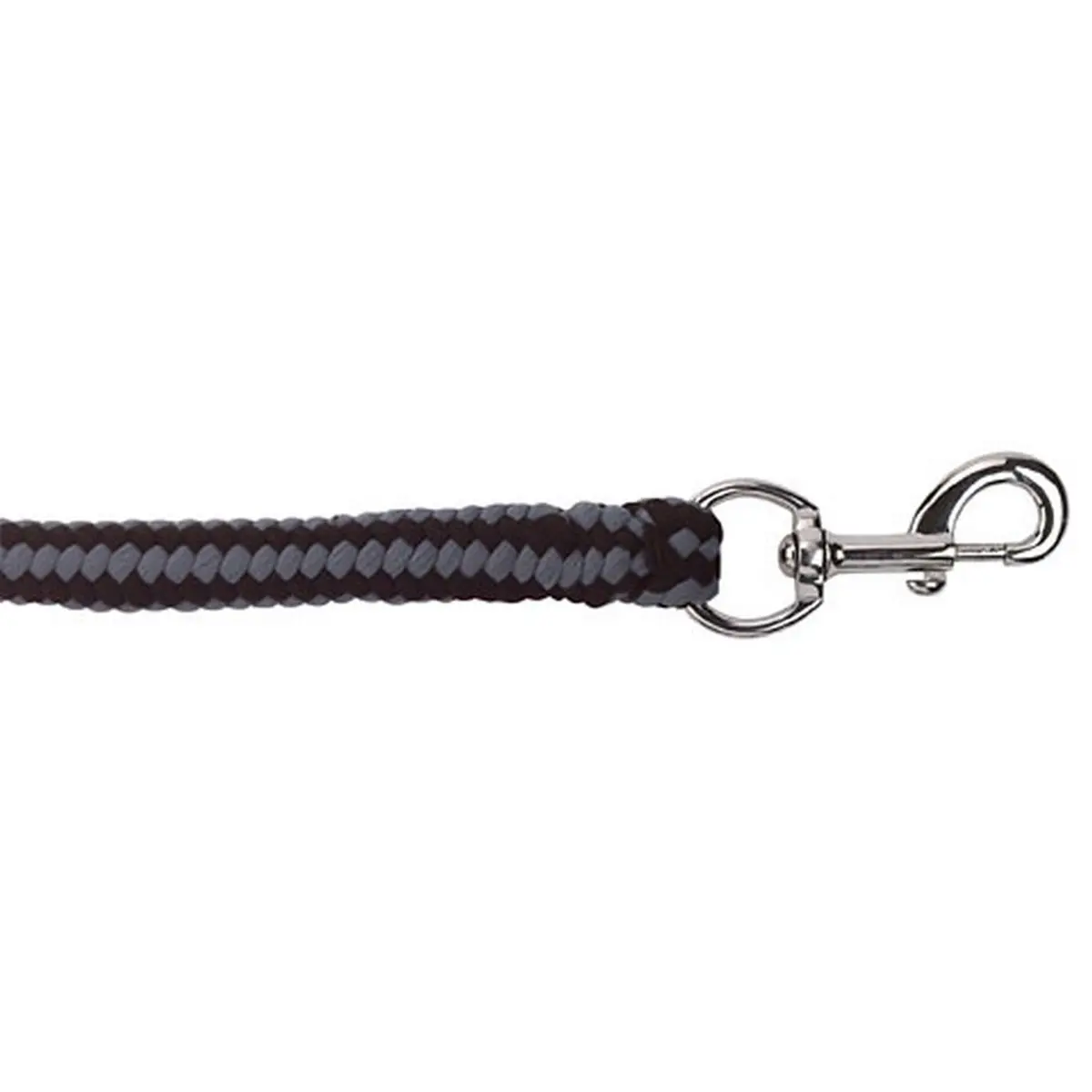 Covalliero Halstertouw Hippo Musketonhaak Zwart/Zilver 1