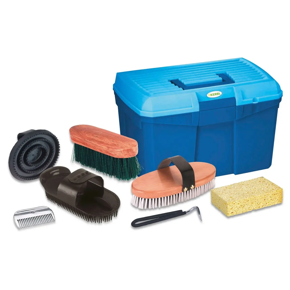 Kerbl Poetsbox Compleet Blauw 1