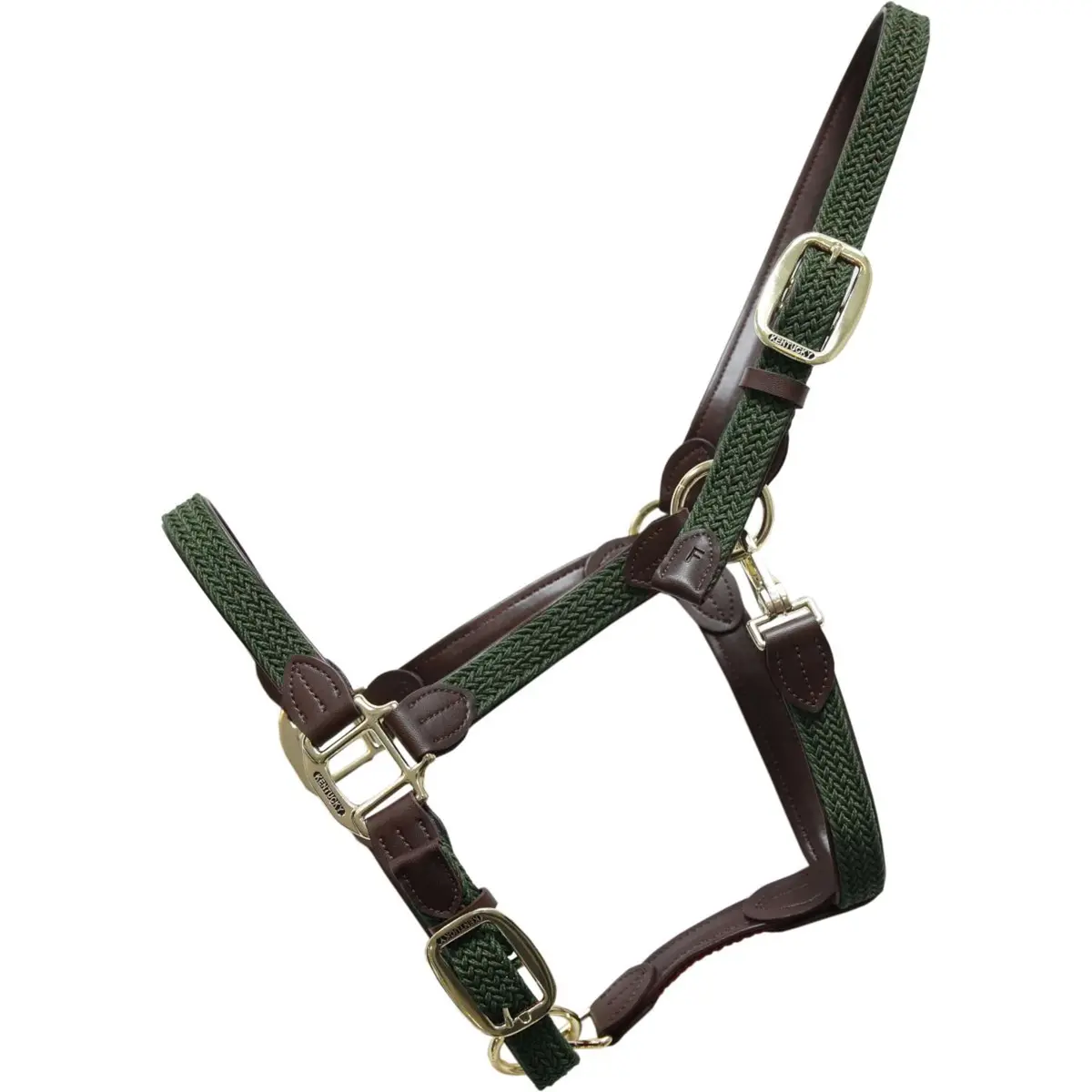 Kentucky Halster Gevlochten Nylon Olive Green 1