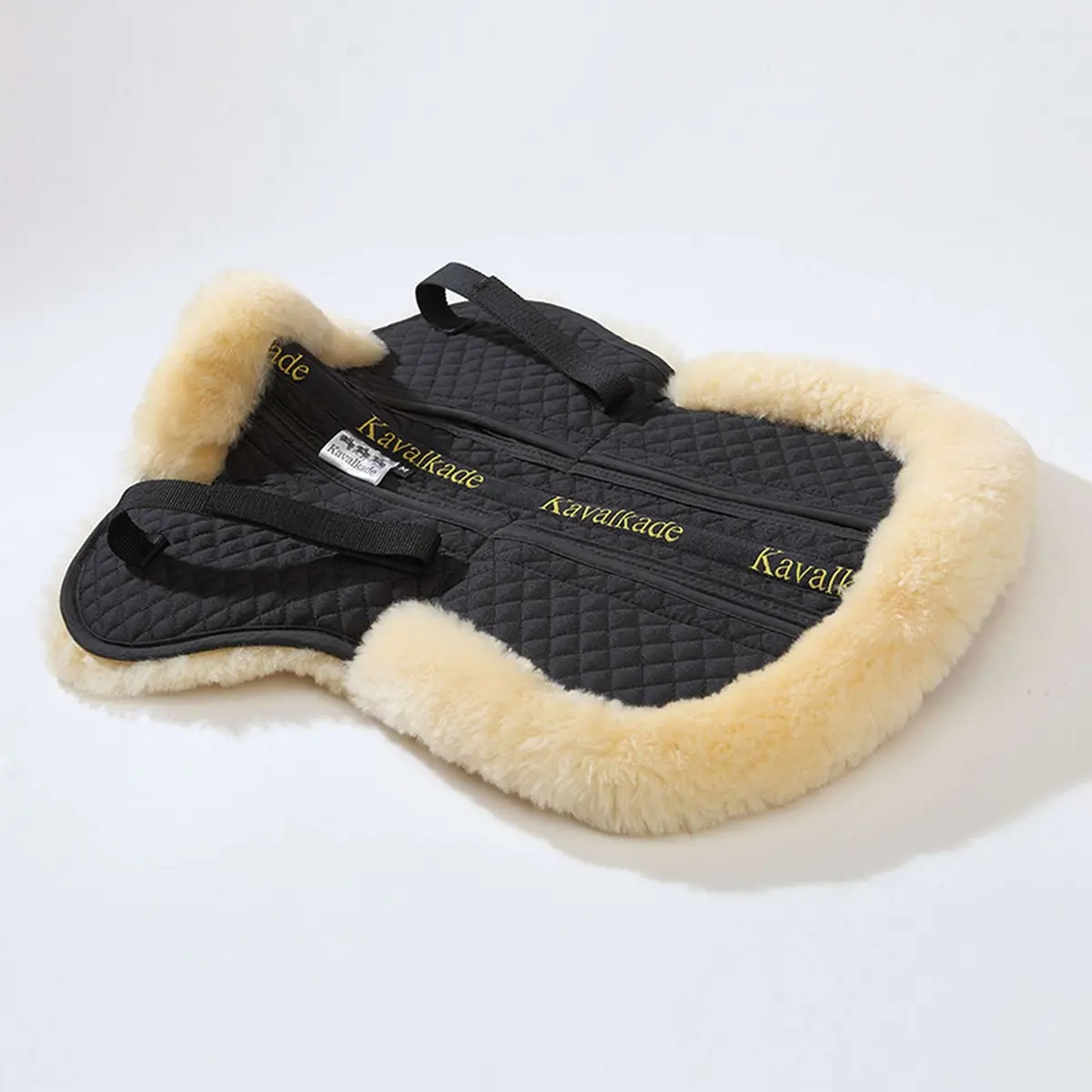 Kavalkade Onderlegger Met Lamsvel En Inlagen Zwart/Beige 1
